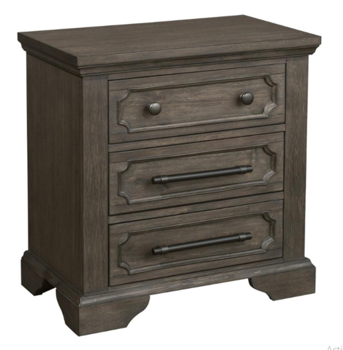 Taulon Nightstand in Dark Oak 5438-4 - Furniture 4 Less Outlet (Salinas,CA)