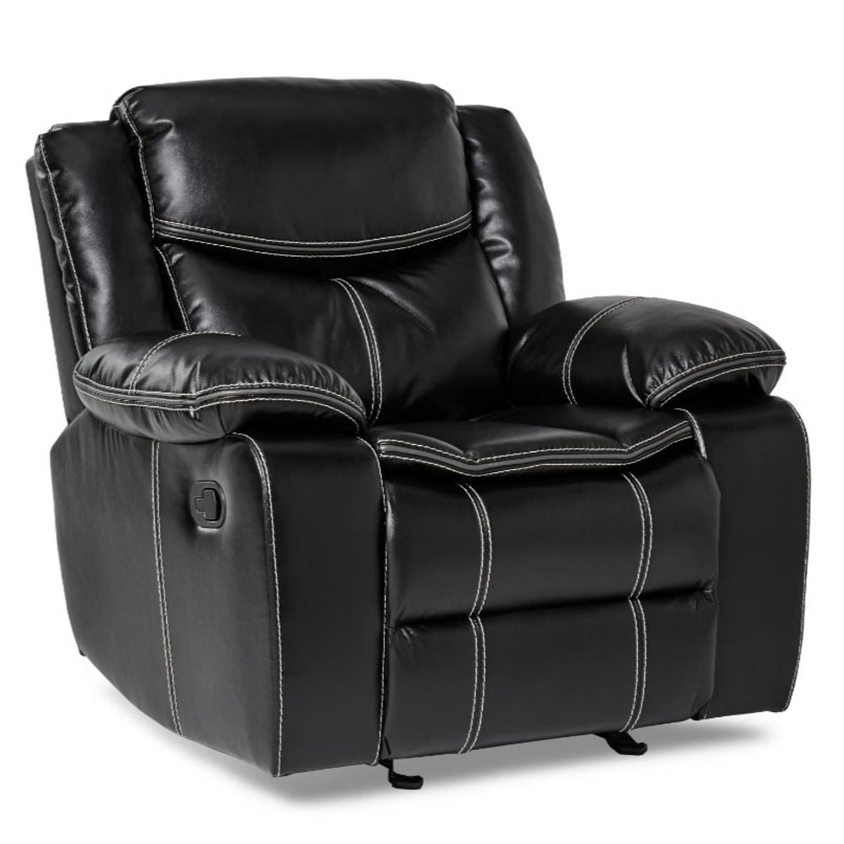 Bastrop Glider Reclining Chair in Black 8230BLK-1 - Furniture 4 Less Outlet (Salinas,CA)