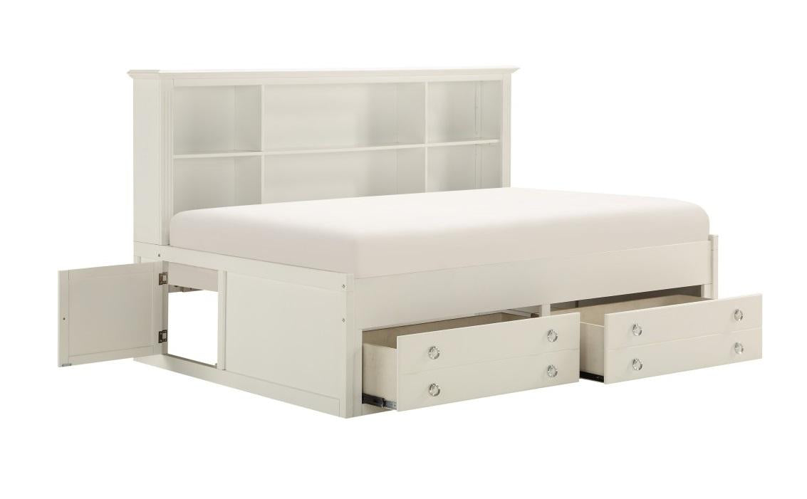 Meghan Full Lounge Storage Bed in White 2058WHPRF-1 - Furniture 4 Less Outlet (Salinas,CA)