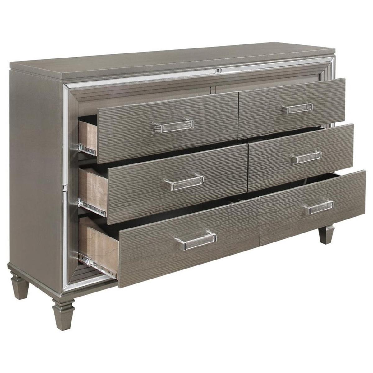 Tamsin Dresser in Silver Grey Metallic 1616-5 - Furniture 4 Less Outlet (Salinas,CA)