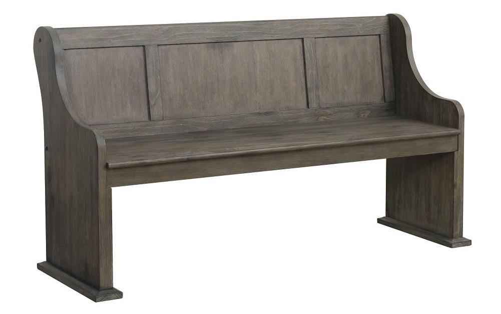 Toulon Bench with Curved Arms in Dark Pewter 5438-14A - Furniture 4 Less Outlet (Salinas,CA)