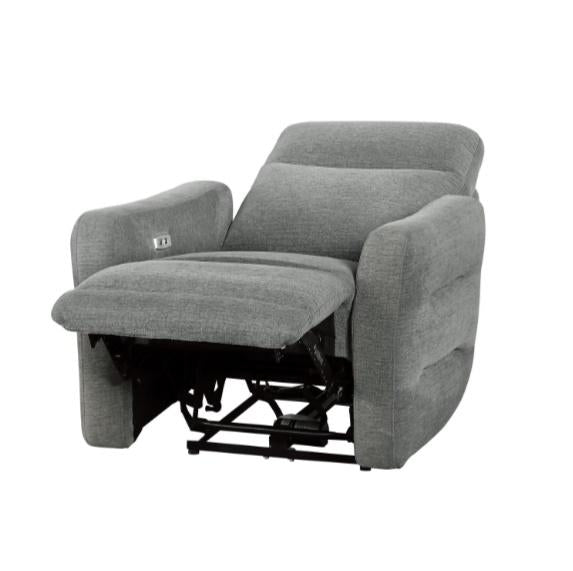 Edition Power Lay Flat Reclining Chair in Dove Grey 9804DV-1PWH - Furniture 4 Less Outlet (Salinas,CA)