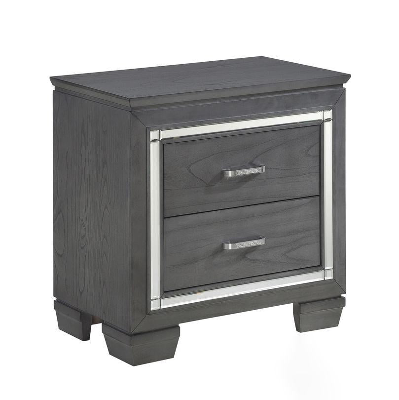 Allura Nightstand in Gray 1916GY-4 - Furniture 4 Less Outlet (Salinas,CA)