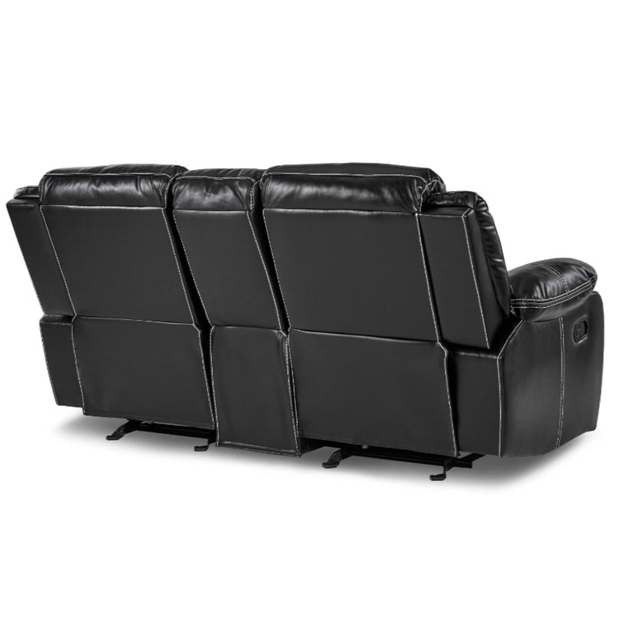 Bastrop Double Glider Reclining Loveseat in Black 8230BLK-2 - Furniture 4 Less Outlet (Salinas,CA)