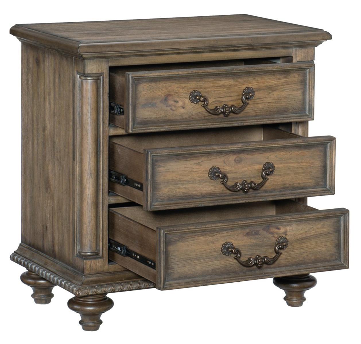 Rachelle 3 Drawer Nightstand in Weathered Pecan 1693-4 - Furniture 4 Less Outlet (Salinas,CA)