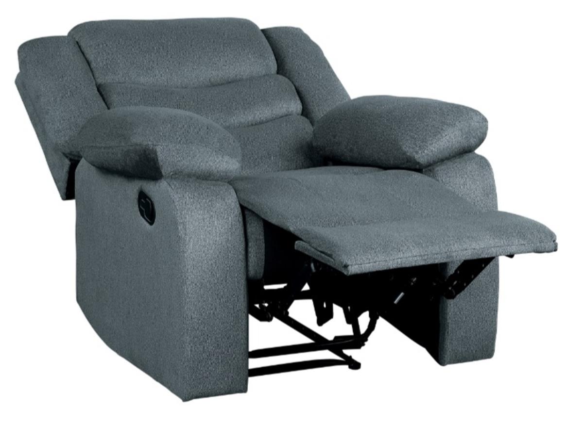 Discus Double Reclining Chair in Gray 9526GY-1 - Furniture 4 Less Outlet (Salinas,CA)