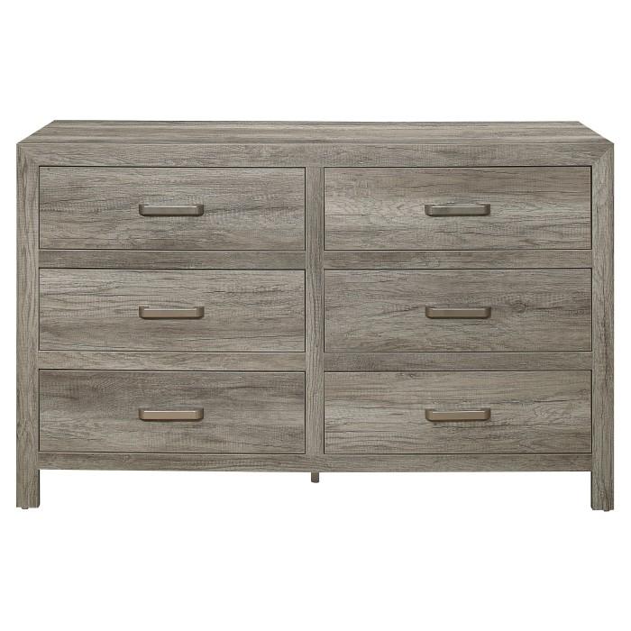 Mandan 6 Drawer Dresser in Weathered Gray 1910GY-5 - Furniture 4 Less Outlet (Salinas,CA)