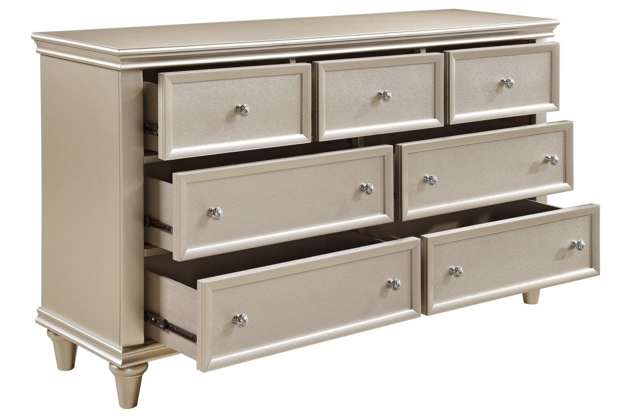 Celandine 7 Drawer Dresser in Silver 1928-5 - Furniture 4 Less Outlet (Salinas,CA)