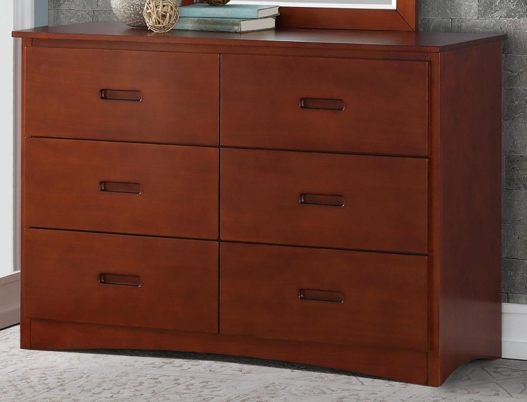 Rowe 6 Drawer Dresser in Dark Cherry B2013DC-5 - Furniture 4 Less Outlet (Salinas,CA)