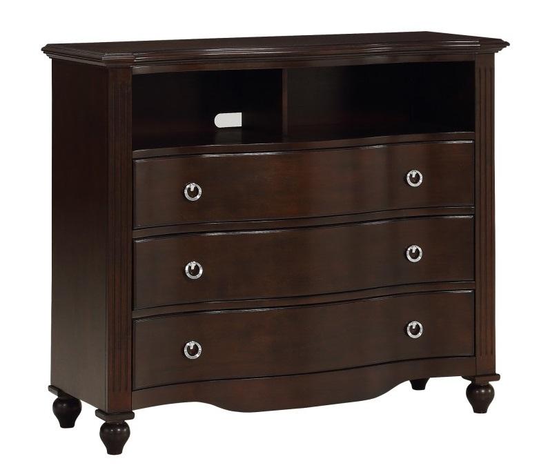 Meghan 3-Drawer Media Chest in Espresso - Furniture 4 Less Outlet (Salinas,CA)