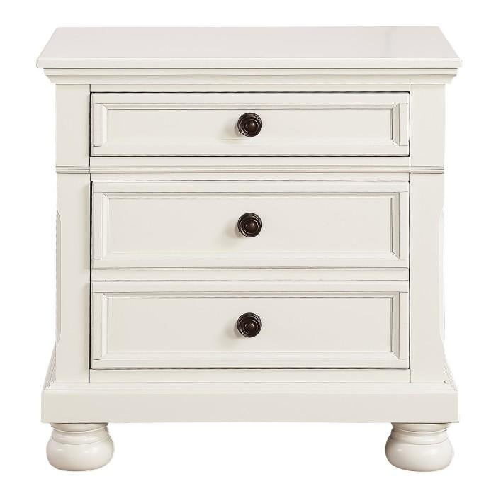 Laurelin 3 Drawer Nightstand in White 1714W-4 - Furniture 4 Less Outlet (Salinas,CA)