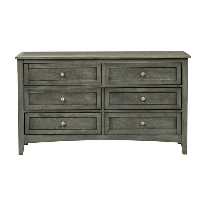 Garcia 6 Drawer Dresser in Gray 2046-5 - Furniture 4 Less Outlet (Salinas,CA)
