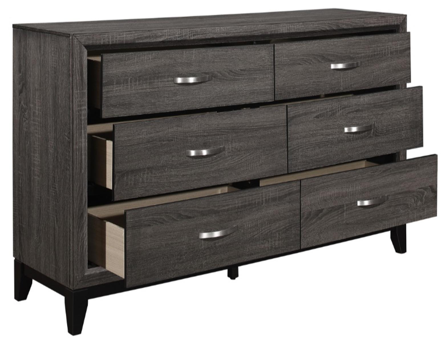 Davi Dresser in Gray 1645-5 - Furniture 4 Less Outlet (Salinas,CA)