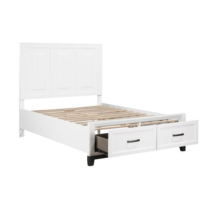 1450WHF-1-Youth (3) Full Platform Bed with Footboard Storage - Furniture 4 Less Outlet (Salinas,CA)