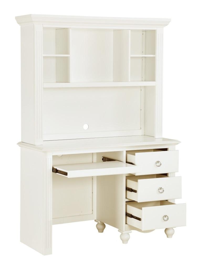 Meghan Writing Hutch/ Desk Set in White 2058WH-14 - Furniture 4 Less Outlet (Salinas,CA)