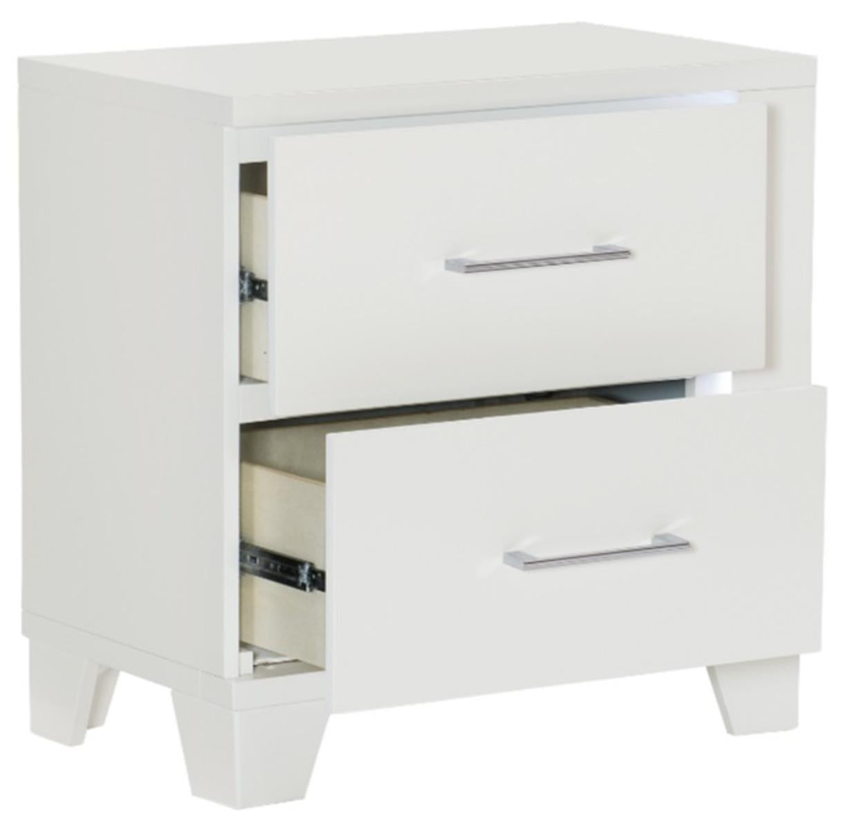 Kerren Nightstand in White 1678W-4 - Furniture 4 Less Outlet (Salinas,CA)
