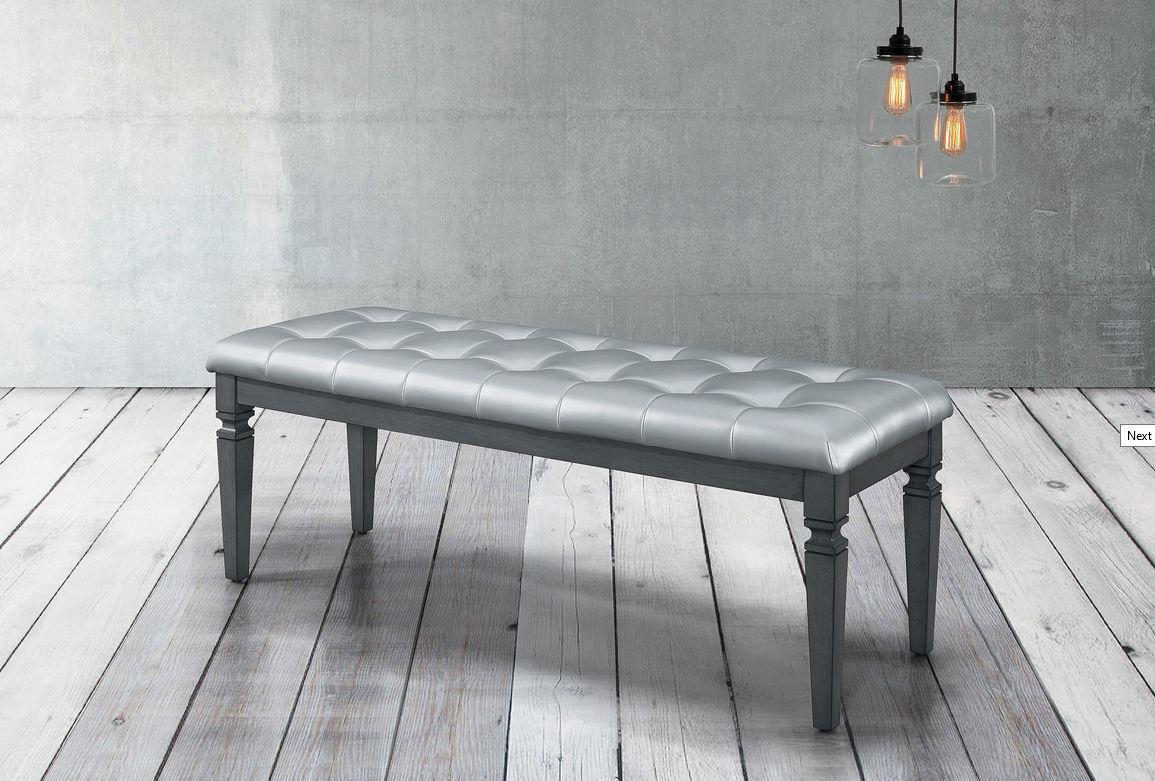 Allura Bed Bench in Gray 1916GY-FBH - Furniture 4 Less Outlet (Salinas,CA)