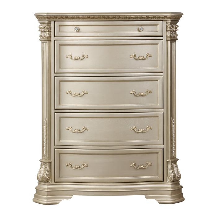 Antoinetta Chest in Champagne Wood 1919NC-9 - Furniture 4 Less Outlet (Salinas,CA)