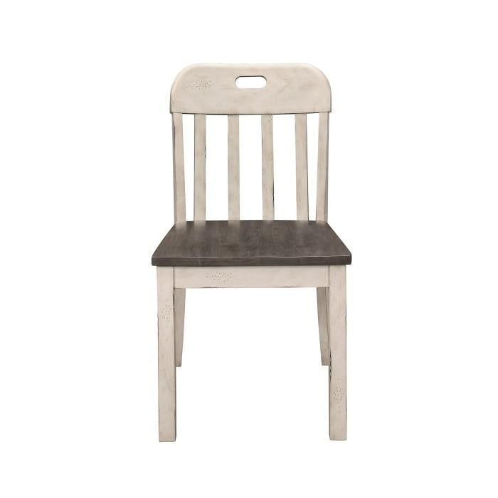 Clover Side Chair in White & Gray (Set of 2) - Furniture 4 Less Outlet (Salinas,CA)