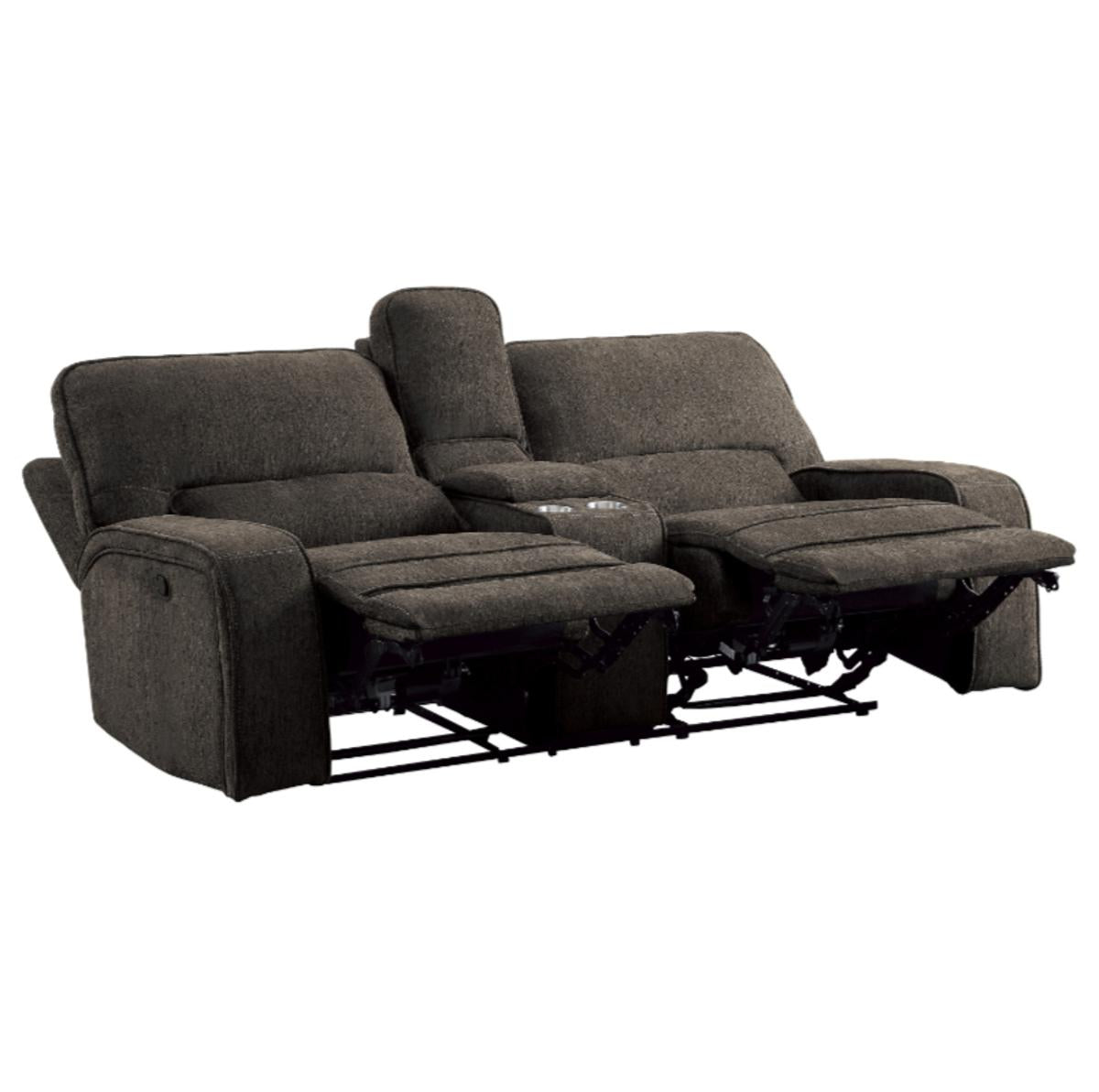 Borneo Power Double Reclining Loveseat in Chocolate - Furniture 4 Less Outlet (Salinas,CA)