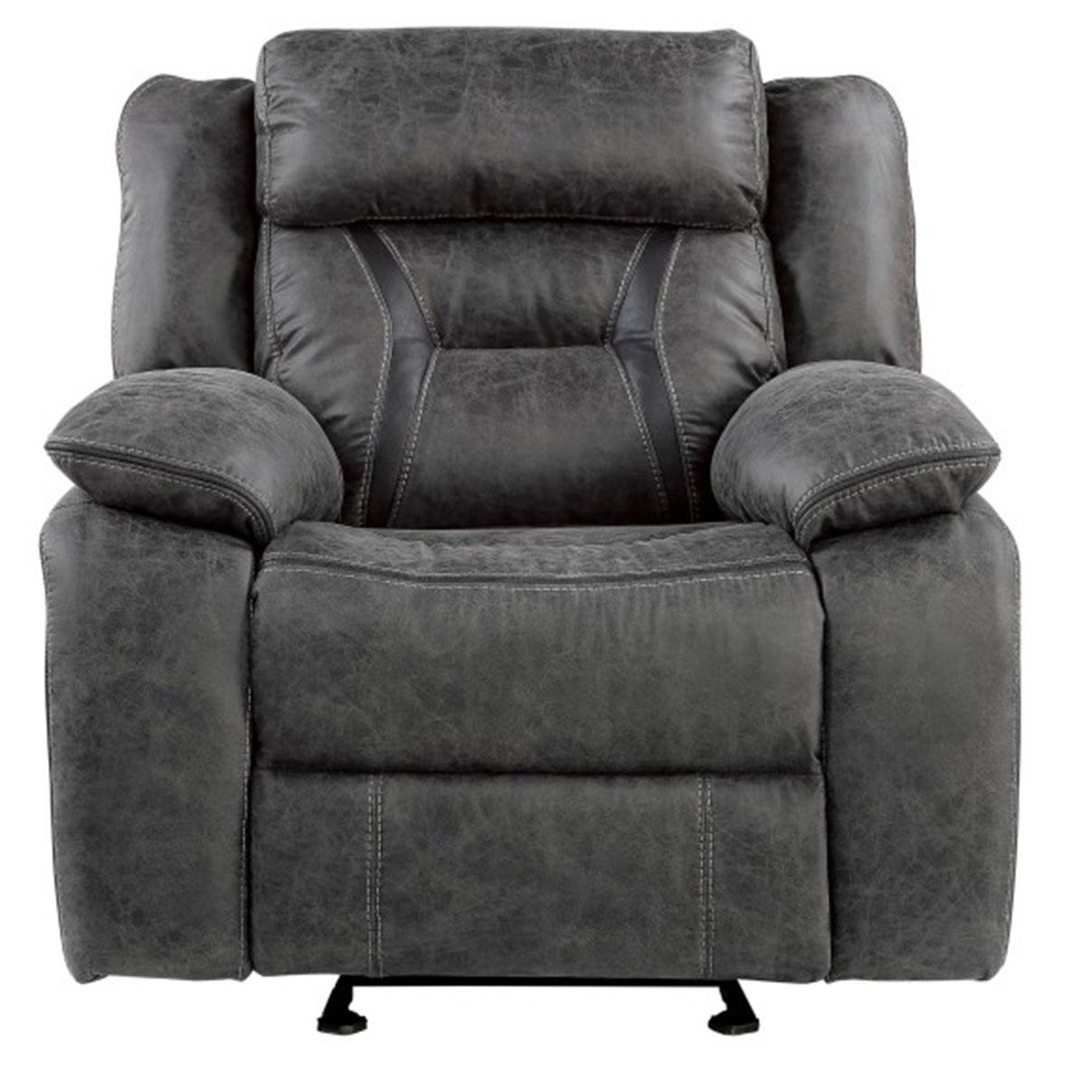 Madrona Hill Glider Reclining Chair in Gray 9989GY-1 - Furniture 4 Less Outlet (Salinas,CA)