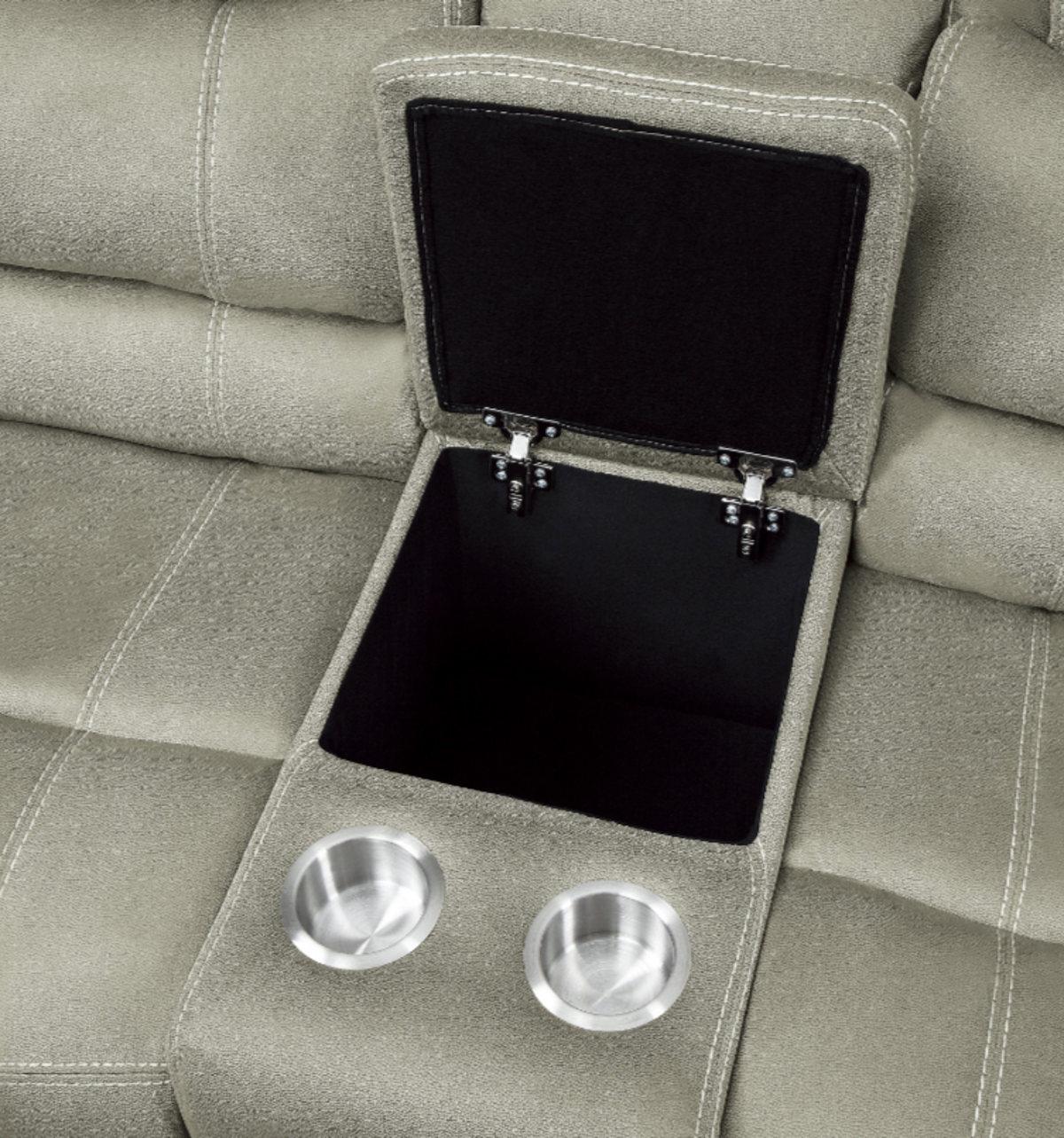 Shola Power Double Reclining Loveseat in Gray - Furniture 4 Less Outlet (Salinas,CA)