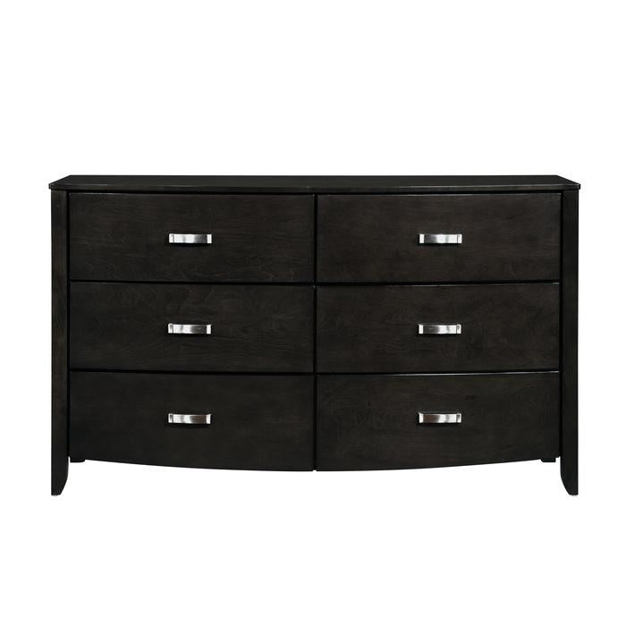 Lyric 6 Drawer Dresser in Brownish Gray 1737NGY-5 - Furniture 4 Less Outlet (Salinas,CA)
