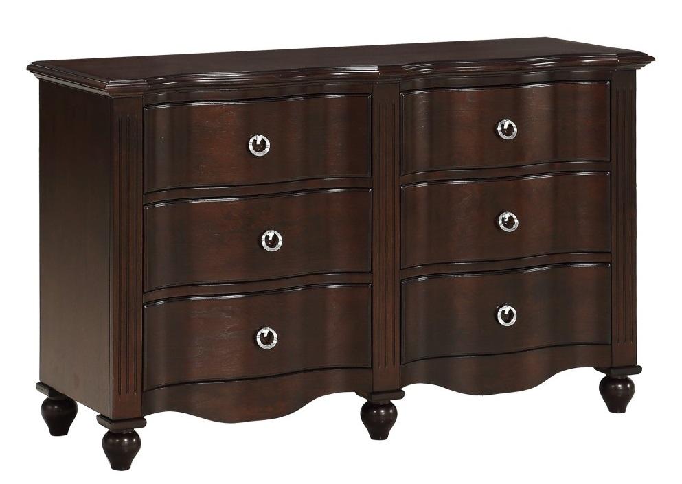 Meghan 6-Drawer Dresser in Espresso - Furniture 4 Less Outlet (Salinas,CA)