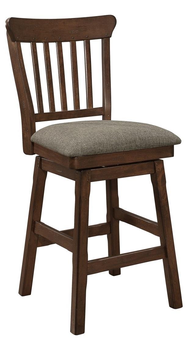 Schleiger Counter Height Swivel Chair in Dark Brown (Set of 2) - Furniture 4 Less Outlet (Salinas,CA)