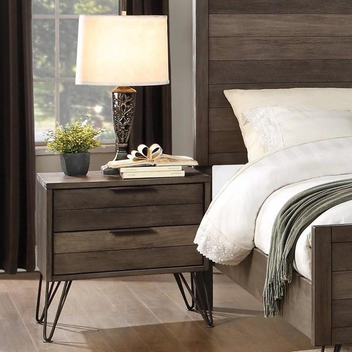 Urbanite Nightstand in Tri-tone Gray 1604-4 - Furniture 4 Less Outlet (Salinas,CA)