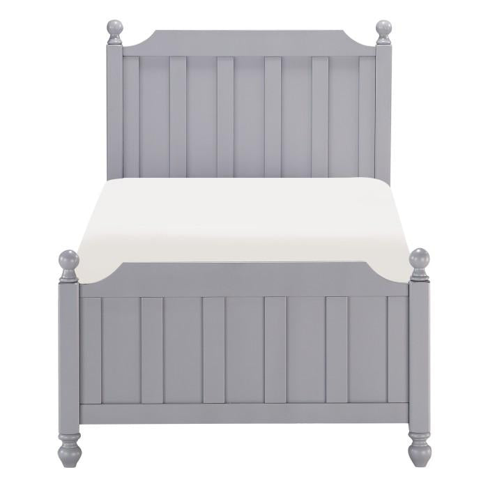 Wellsummer Twin Panel Bed in Gray 1803GYT-1 - Furniture 4 Less Outlet (Salinas,CA)