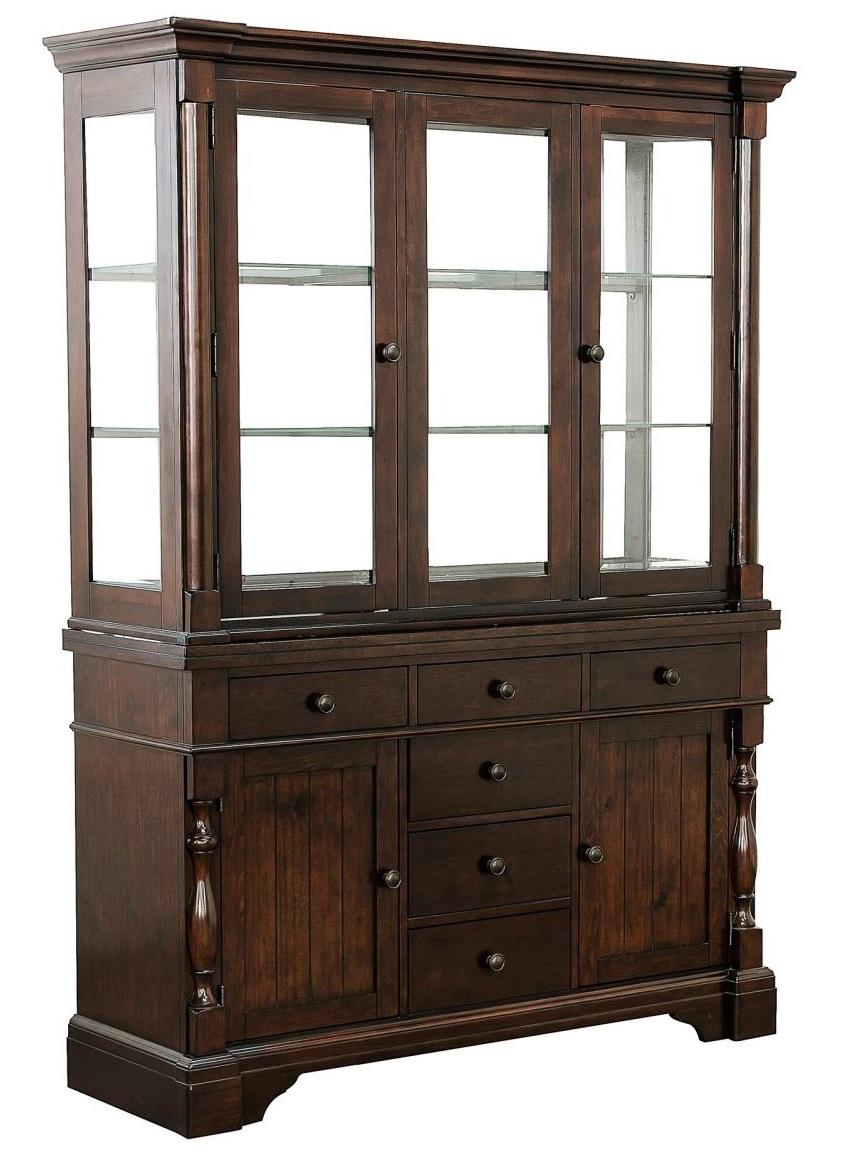 Yates Buffet and Hutch in Dark Oak 5167-50 - Furniture 4 Less Outlet (Salinas,CA)