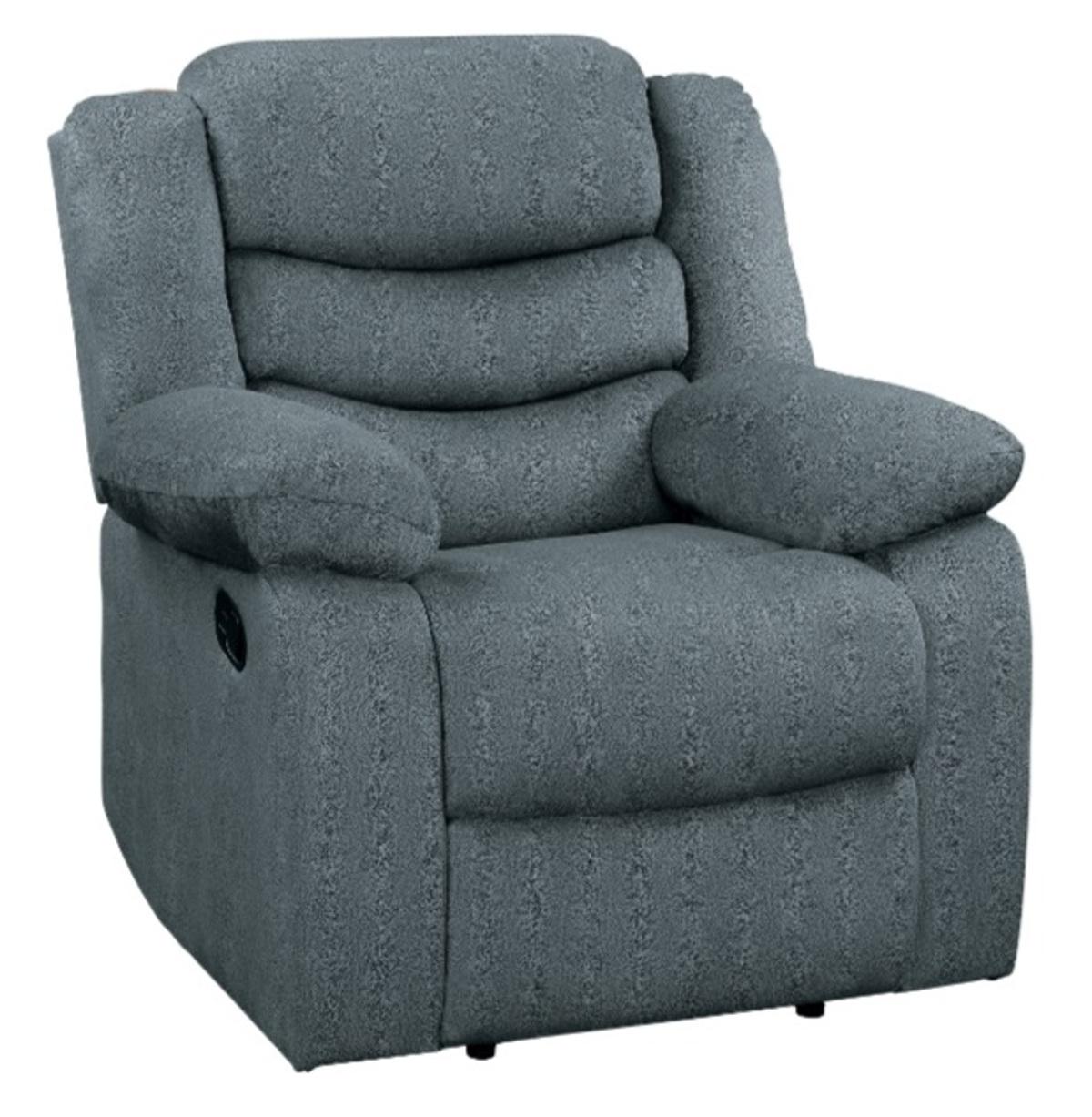 Discus Double Reclining Chair in Gray 9526GY-1 - Furniture 4 Less Outlet (Salinas,CA)