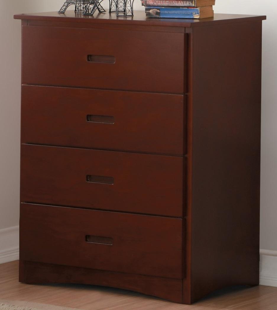 Rowe 4 Drawer Chest in Dark Cherry B2013DC-9 - Furniture 4 Less Outlet (Salinas,CA)