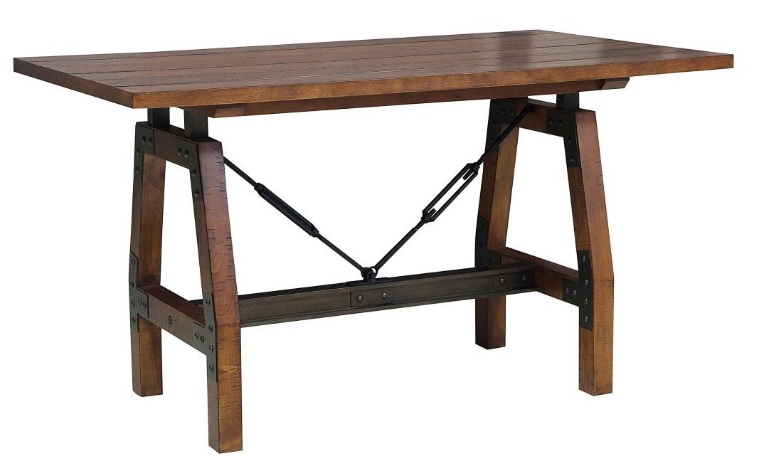 Holverson Counter Height Table in Rustic Brown 1715-36 - Furniture 4 Less Outlet (Salinas,CA)
