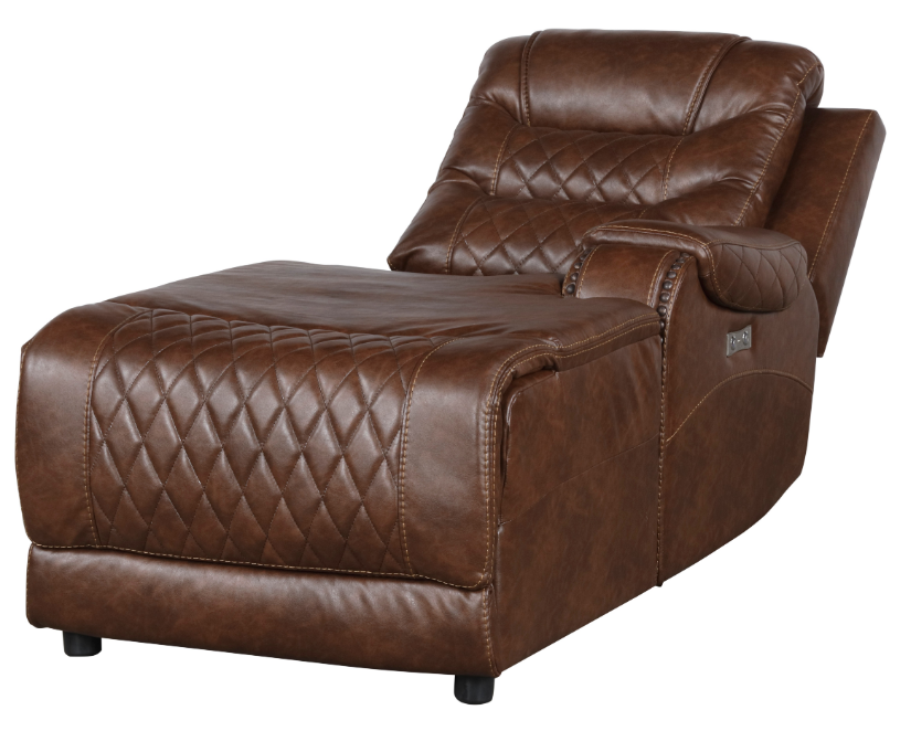 Putnam Power Right Side Reclining Chaise with USB Port in Brown 9405BR-RCPW - Furniture 4 Less Outlet (Salinas,CA)