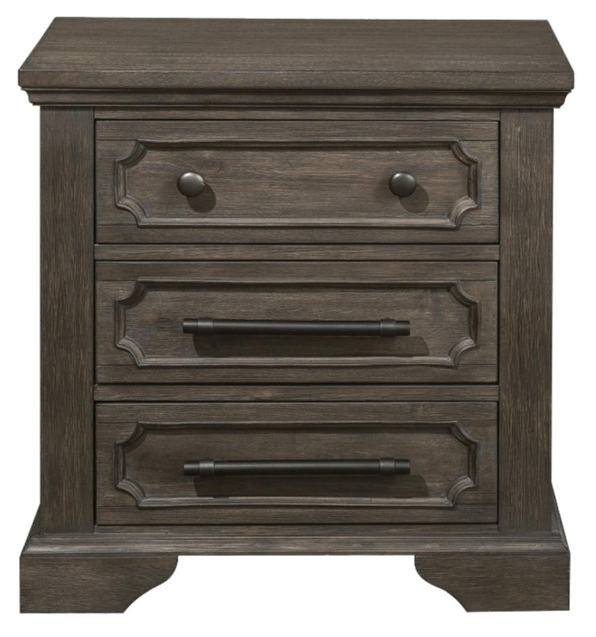 Taulon Nightstand in Dark Oak 5438-4 - Furniture 4 Less Outlet (Salinas,CA)