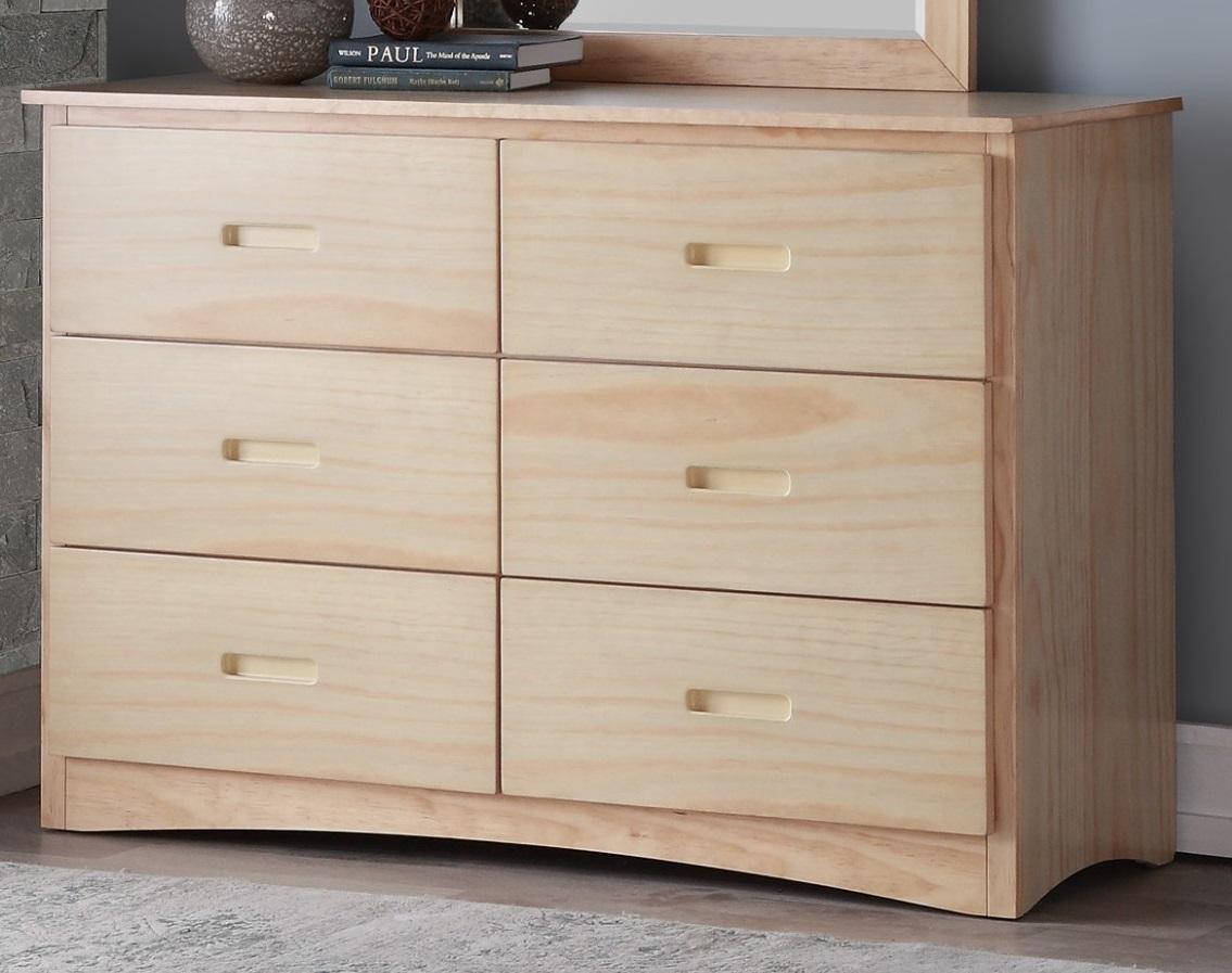 Bartly 6 Drawer Dresser in Natural B2043-5 - Furniture 4 Less Outlet (Salinas,CA)