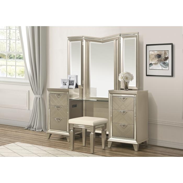 Bijou Vanity Stool - Furniture 4 Less Outlet (Salinas,CA)