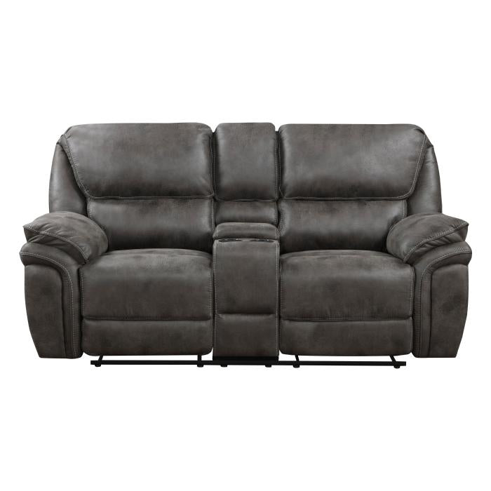 8517GRY-2 - Double Reclining Love Seat with Center Console - Furniture 4 Less Outlet (Salinas,CA)