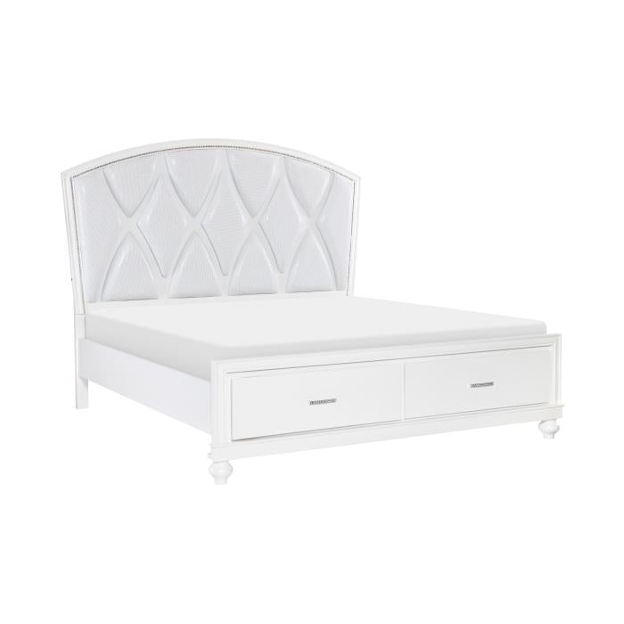 Aria (3) California King Platform Bed with Footboard Storage - Furniture 4 Less Outlet (Salinas,CA)