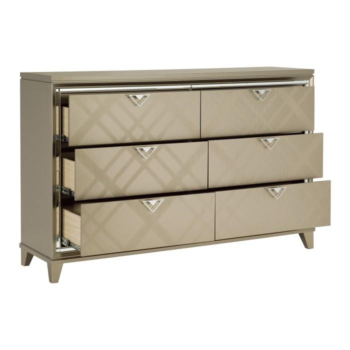Bijou Dresser with Hidden Jewelry Drawers - Furniture 4 Less Outlet (Salinas,CA)