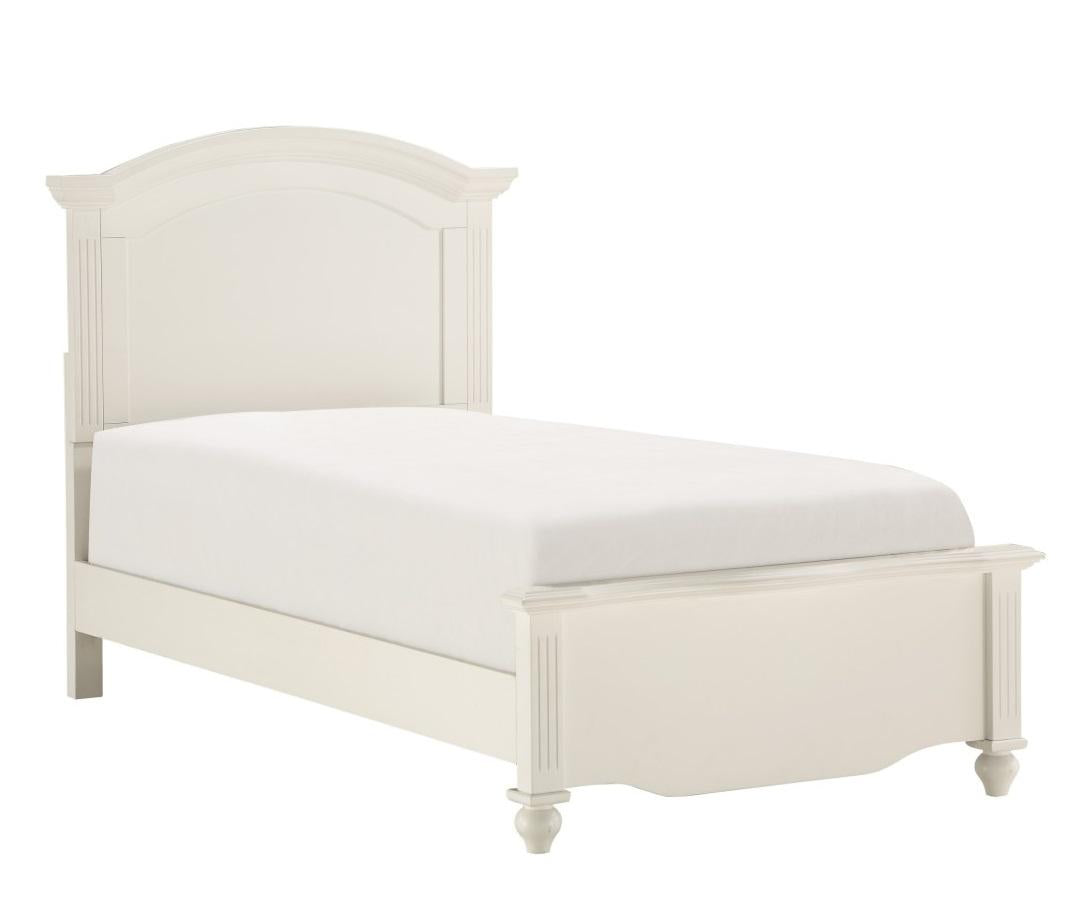 Meghan Full Panel Bed in White 2058WHF-1 - Furniture 4 Less Outlet (Salinas,CA)
