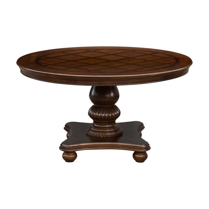 Lordsburg Round Dining Table in Brown Cherry 5473-54 - Furniture 4 Less Outlet (Salinas,CA)