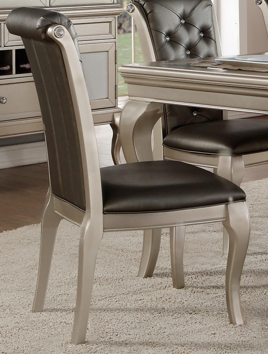 Crawford Side Chair in Silver (Set of 2) - Furniture 4 Less Outlet (Salinas,CA)
