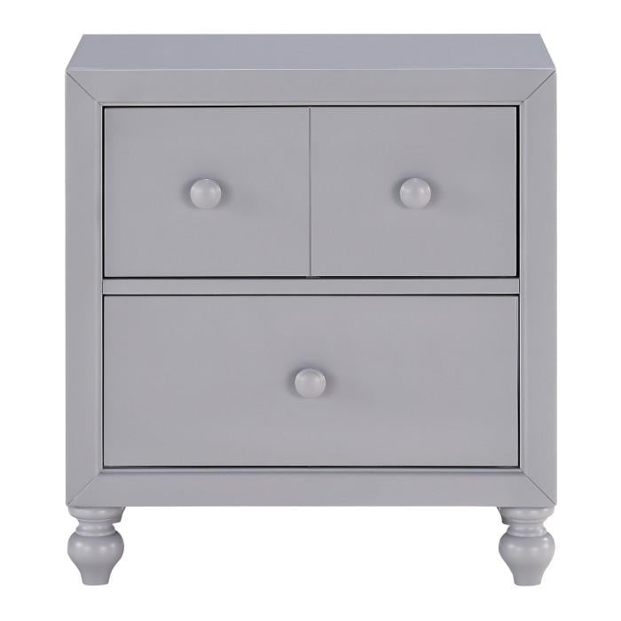 Wellsummer 2 Drawer Nightstand in Gray 1803GY-4 - Furniture 4 Less Outlet (Salinas,CA)