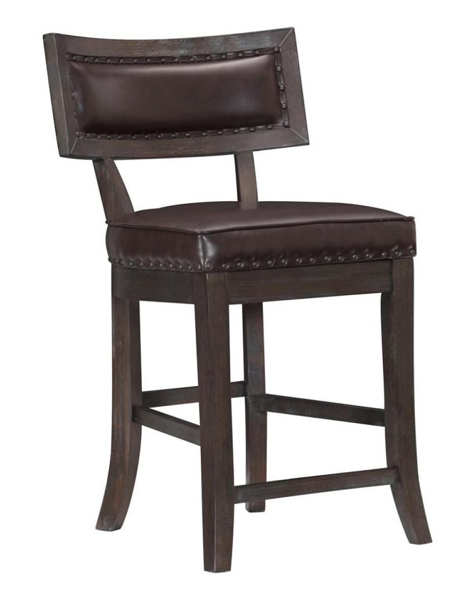 Oxton Counter Hight Chair in Dark Cherry (Set of 2) - Furniture 4 Less Outlet (Salinas,CA)