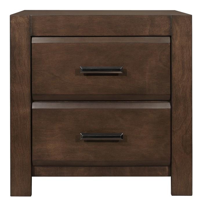 Erwan 2 Drawer Nightstand in Dark Walnut 1961-4 - Furniture 4 Less Outlet (Salinas,CA)