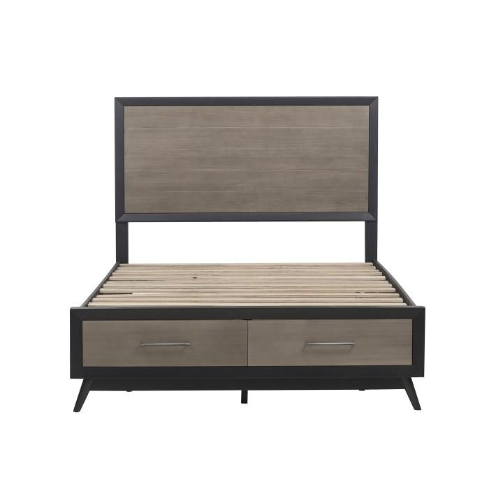 Raku (3)Eastern King Platform Bed with Footboard Storage - Furniture 4 Less Outlet (Salinas,CA)