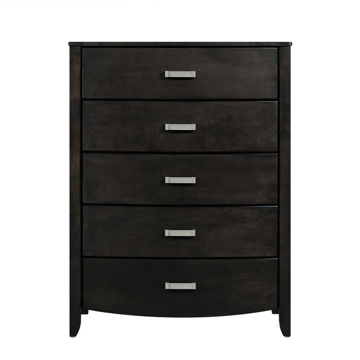 Lyric 5 Drawer Chest in Brownish Gray 1737NGY-9 - Furniture 4 Less Outlet (Salinas,CA)